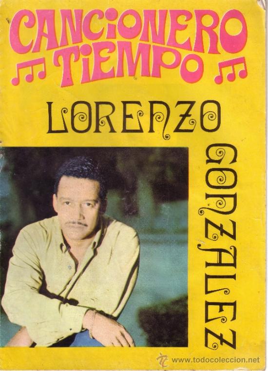 Cat&aacute;logos de m&uacute;sica: CANCIONERO TIEMPO - LORENZO GONZALEZ