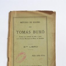 Catálogos de Música: CUADERNO DE MUSICA -METODO DE SOLFEO TOMAS BUXO 