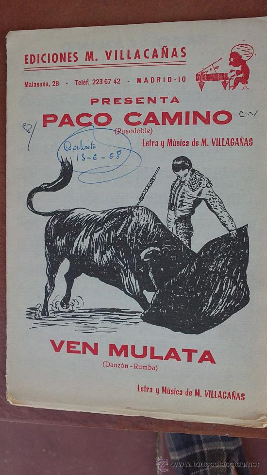 Cat&aacute;logos de m&uacute;sica: PARTITURAS DOS DISTINTOS-A&Ntilde;OS 60-(EDICIONESVAZQUEZ,Y VILLACA&Ntilde;AS)
