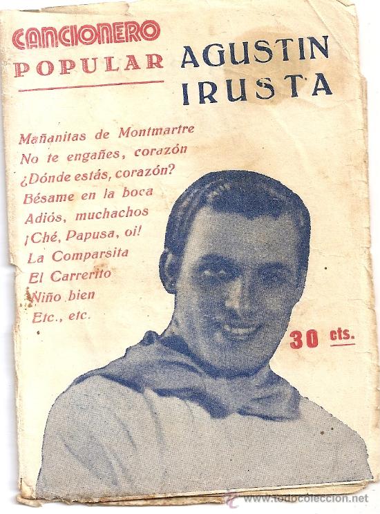 Cat&aacute;logos de m&uacute;sica: CANCIONERO AGUSTIN IRUSTA - Foto 1