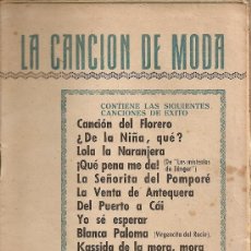 Catálogos de Música: CANCIONERO LA CANCION DE MODA