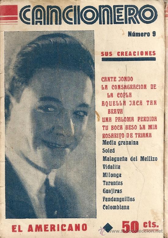 Cat&aacute;logos de m&uacute;sica: CANCIONERO EL AMERICANO - Foto 1