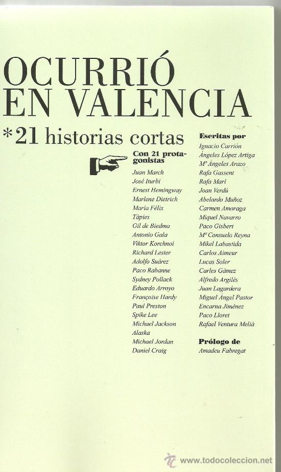 Cat&aacute;logos de M&uacute;sica: OCURRIO EN VALENCIA 21 RELATOS CORTOS V/A 2012 ALASKA MICHAEL JACKSON FRAN&Ccedil;OISE HARDY RICHARD LESTER