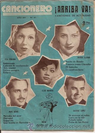 Cat&aacute;logos de M&uacute;sica: Cancionero &iexcl;Arriba Va! A&ntilde;o XXV N&ordm; 81
