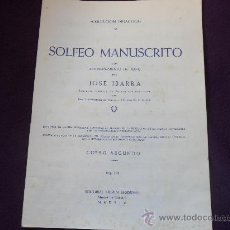 Catálogos de Música: SOLFEO MANUSCRITO. CON ACOMPAÑAMIENTO DE PIANO. CURSO SEGUNDO. POR JOSE IBARRA. EDITORIAL MUSICA MOD. Lote 32745025