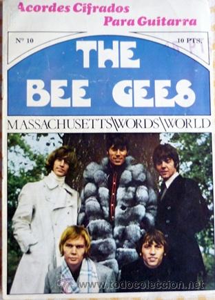 Catalogues de Musique: acordes cifrados para guitarra n&ordm; 10 .the bee gees 1968
