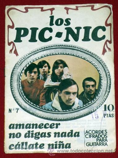 Catalogues de Musique: acordes cifrados para guitarra n&ordm; 7 .los pic-nic 1968