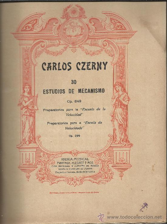 Cat&aacute;logos de M&uacute;sica: ANTIGUA PARTITURA CARLOS CZERNY 50 PAGINAS