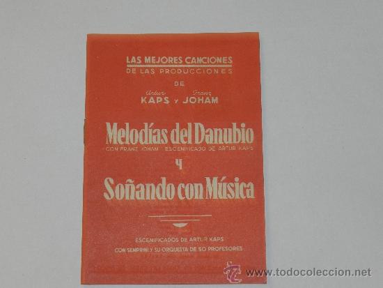 Musikkataloge: (M-ALB2) CANCIONERO MELODIAS DEL DANUBIO Y SO&Ntilde;ANDO CON MUSICA