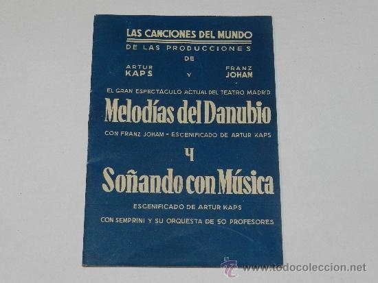 Musikkataloge: (M-ALB2) CANCIONERO - MELODIAS DEL DANUBIO Y SO&Ntilde;ANDO CON MUSICA