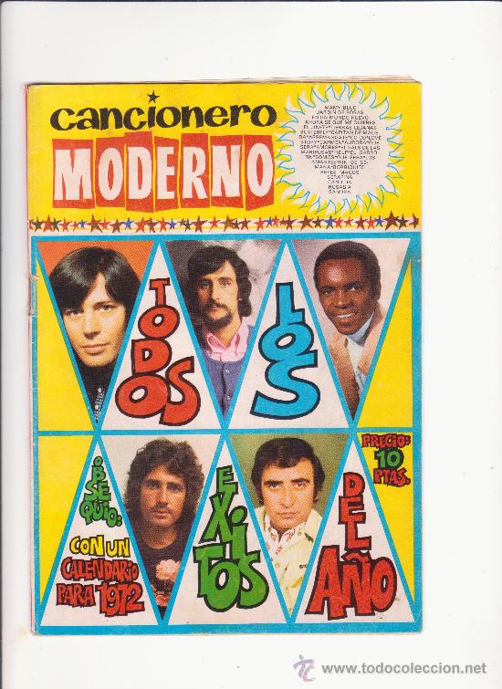 Cat&aacute;logos de M&uacute;sica: cancionero moderno a&ntilde;o 1971