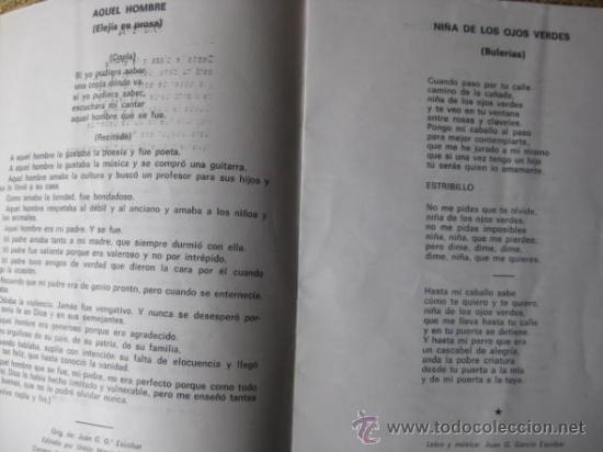 Cat&aacute;logos de m&uacute;sica: MANOLO ESCOBAR. CANCIONERO. - Foto 4
