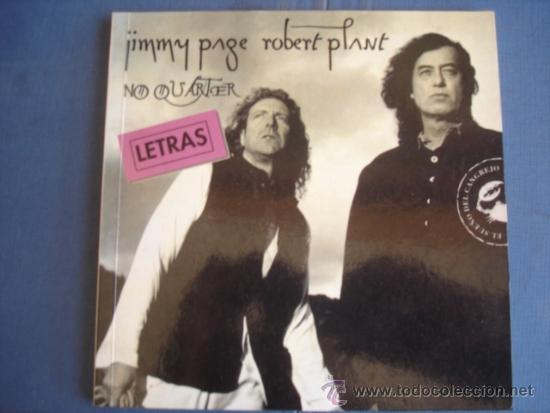 Cat&aacute;logos de m&uacute;sica: JIMMY PAGE ROBERT PLANT  NO QUARTER   SONGBOOK