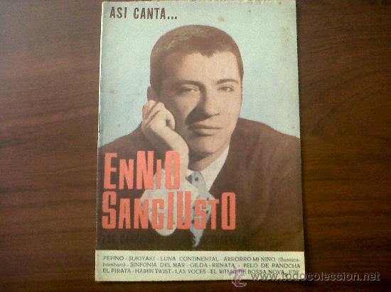 Cat&aacute;logos de M&uacute;sica: ASI CANTA ENNIO SANGIUSTO EDITORIAL  ALAS 1963