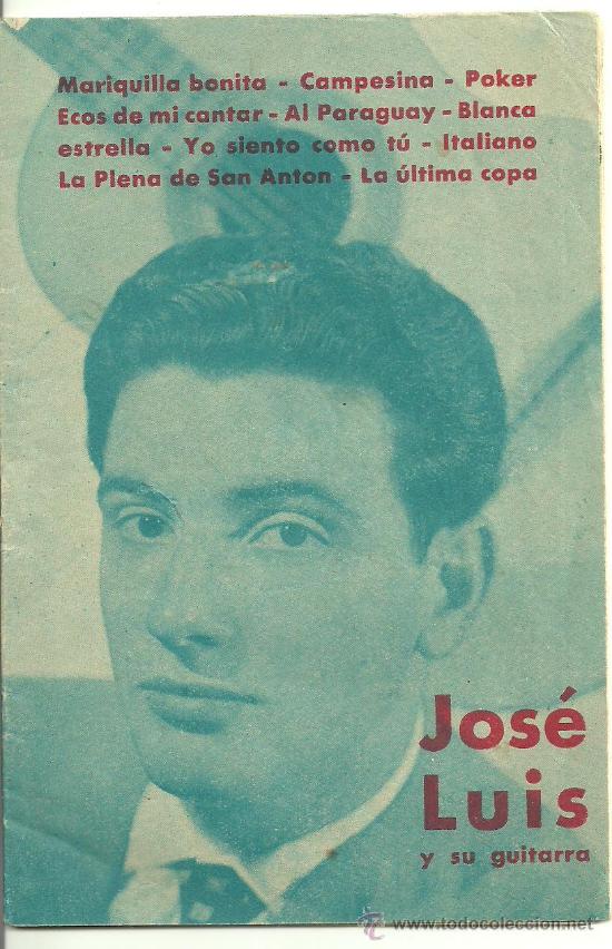 Music Catalogs: CANCIONERO JOSE LUIS Y SU GUITARRA Mariquilla Bonita Y todos Sus Exitos  A&Ntilde;O 1959