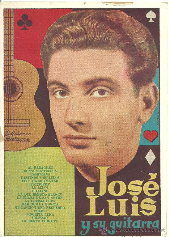 Music Catalogs: CANCIONERO  JOSE LUIS Y SU GUITARRA   A&Ntilde;O 1959 @ COMO NUEVO