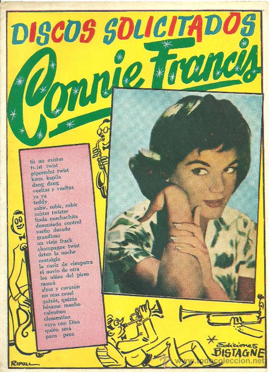 Catalogues de Musique: CANCIONERO CONNIE FRANCIS DISCOS SOLICITADOS A&Ntilde;O 1962 @ COMO NUEVO