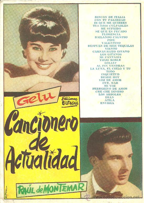 Catalogues de Musique: CANCIONERO  GELU  Y  RAUL DE MONTEMAR   A&Ntilde;O  @ COMO NUEVO