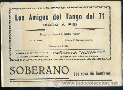Catalogues de Musique: CARNAVAL DE CADIZ 1971. CORO LOS AMIGOS DEL TANGO A-C-1077