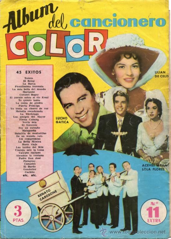 Catalogues de Musique: &Aacute;LBUM DEL CANCIONERO COLOR - N&ordm; 11 EXTRA - F.S. ORTEGA, EDITOR - A&Ntilde;O 1958.