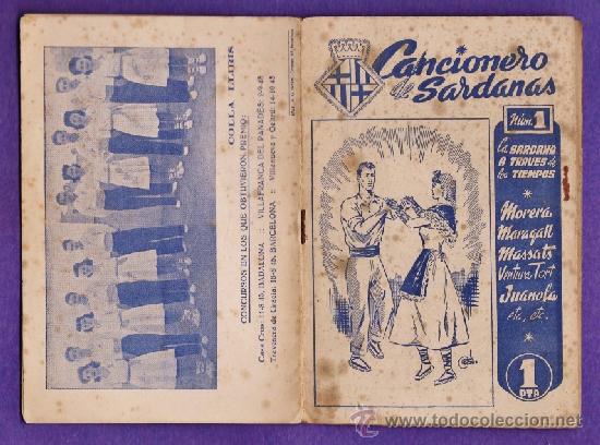 Catalogues de Musique: cancionero de sardanas - n&ordm; 1 - ed. luma - colla lliris - a&ntilde;o 1945