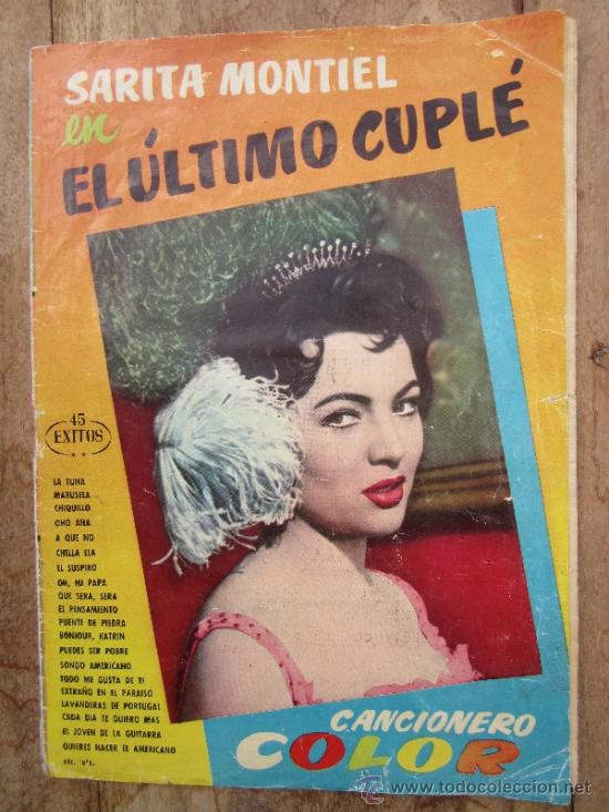 Cat&aacute;logos de M&uacute;sica: cancionero color sarita montiel ,en el ultimo cuple