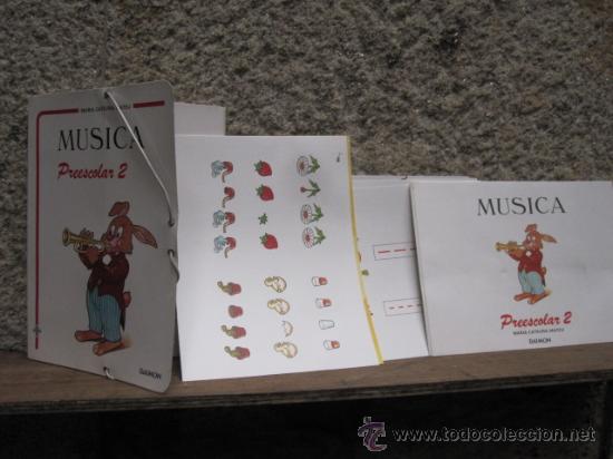 Cat&aacute;logos de M&uacute;sica: CARPETA CON 21 CARTULINAS A DOBLE CARA - MUSICA PREESCOLAR 2 - EDI DAIMON 1983 25X18CM