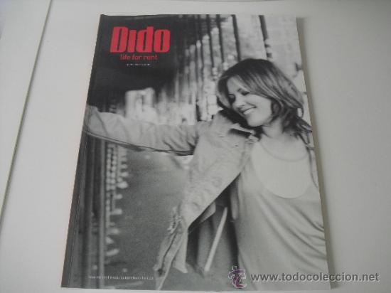 Catalogues de Musique: Dido Partituras de Canciones de su 2&ordm; Album LIfe for Rent. Con arreglos para Guitarra, piano y voz.