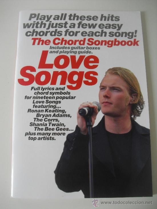 Cat&aacute;logos de M&uacute;sica: Love Songs, The Chord Songbook,19  canciones de amor. Tablaturas de Canciones  para Guitarra