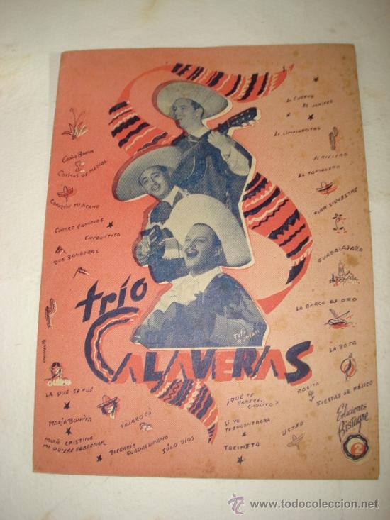 Cat&aacute;logos de M&uacute;sica: Antiguo Cancionero * GRANDES EXITOS * TRIOS CALAVERA  .A&ntilde;o 1950s.