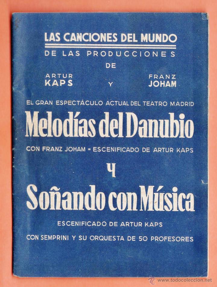 Cat&aacute;logos de M&uacute;sica: las canciones del mundo - melodias del danubio / so&ntilde;ando con musica - a&ntilde;os 40