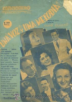 Catalogues de Musique: CANCIONERO. UNA VOZ Y UNA MELODIA. OYEME, HABLAME DE AMOR &hellip;  A-CANCI-021