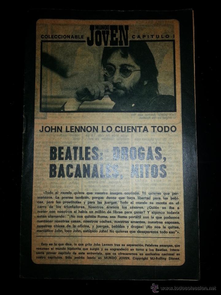 Cat&aacute;logos de M&uacute;sica: MUNDO JOVEN : COLECCIONABLE DE LOS BEATLES CAPITULO I JOHN LENNON LO CUENTA TODO A&Ntilde;OS 70