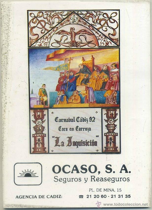Cat&aacute;logos de M&uacute;sica: CARNAVAL DE CADIZ 1992. LA ADQUISICION. CORO EN CARROZA A-C-1313,9