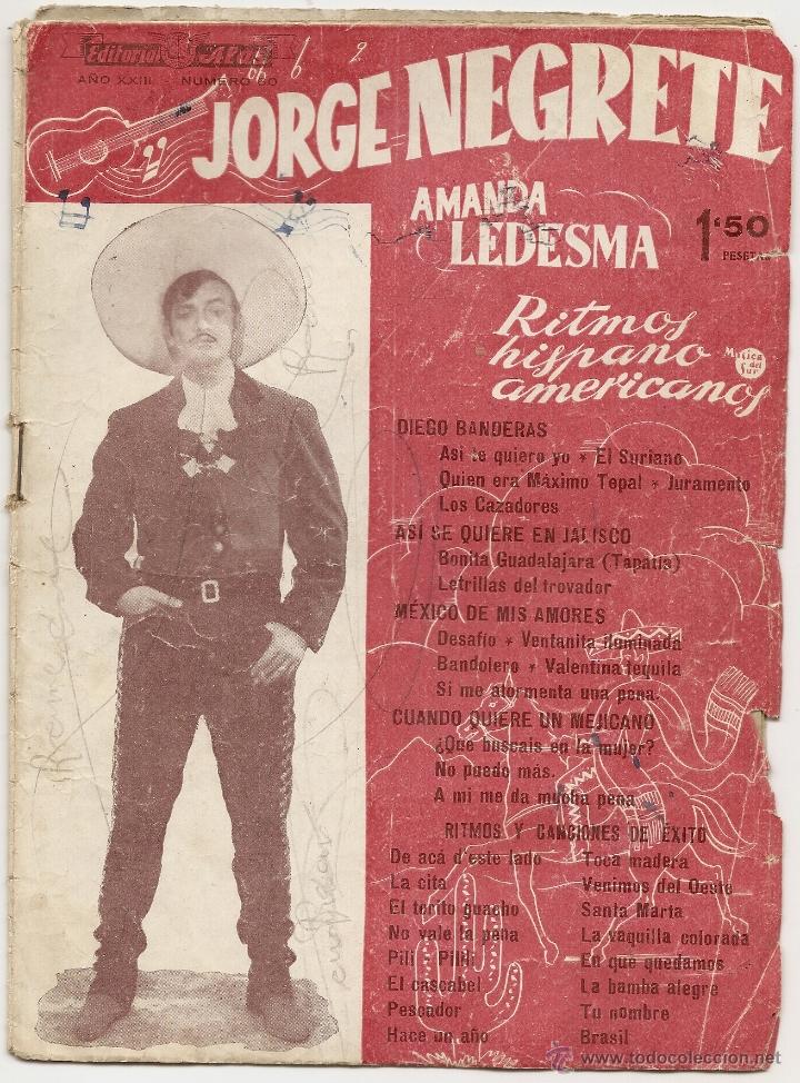 Cat&aacute;logos de m&uacute;sica: Jorge Negrete. Cancionero - Foto 1