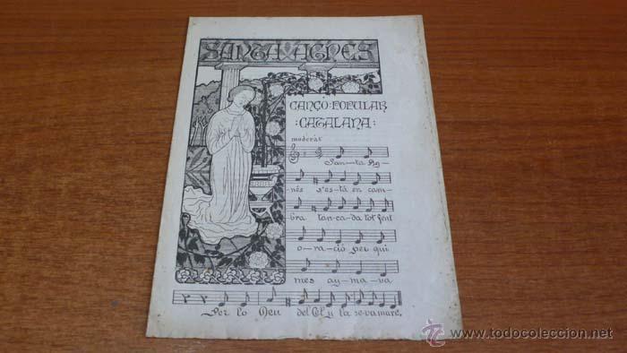 Catalogues de Musique: CAN&Ccedil;ONS POPULARS CATALANES APLEGADES PER AURELI CAPMANY. CAN&Ccedil;&Oacute; XXXII. SANTA AGNES.