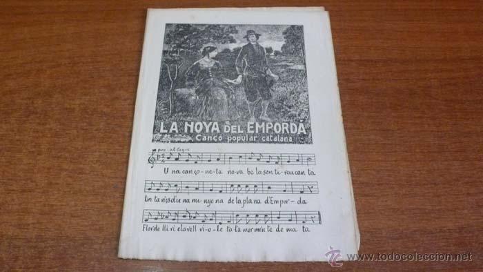 Cat&aacute;logos de M&uacute;sica: CAN&Ccedil;ONS POPULARS CATALANES APLEGADES PER AURELI CAPMANY. CAN&Ccedil;&Oacute; LXXIX. LA NOYA DEL EMPORD&Aacute;