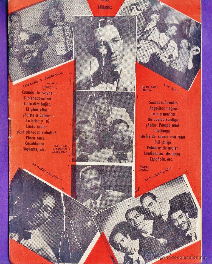 Catalogues de Musique: cancionero - combinados musicales - n&ordm; 8 - seleccion de exitos - 40 canciones - a&ntilde;os 50