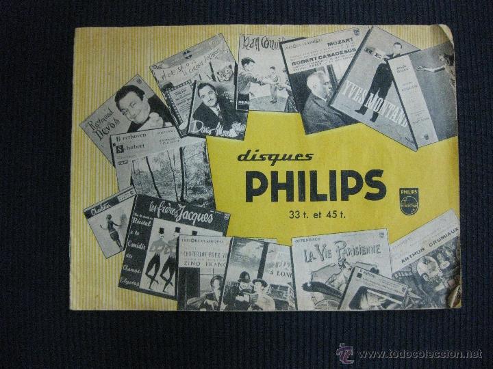 Cat&aacute;logos de m&uacute;sica: DISQUES PHILIPS 33 ET 45. - Foto 1