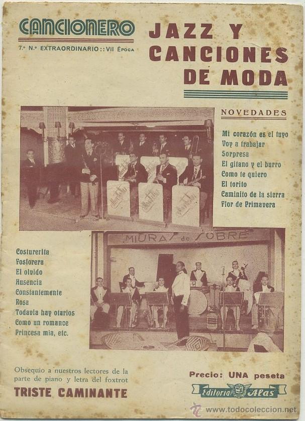 Catalogues de Musique: CANCIONERO: JAZZ Y CANCIONES DE MODA. N&ordm; 7 EXTRAORDINARIO   A-CANCI-051
