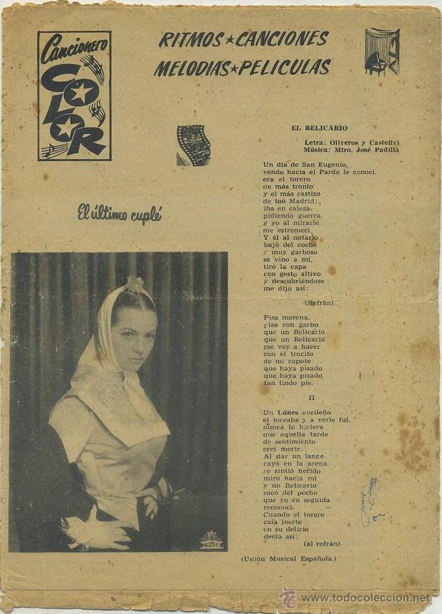 Catalogues de Musique: CANCIONERO: RITMO, CANCIONES, MELODIAS, PELICULAS   A-CANCI-054