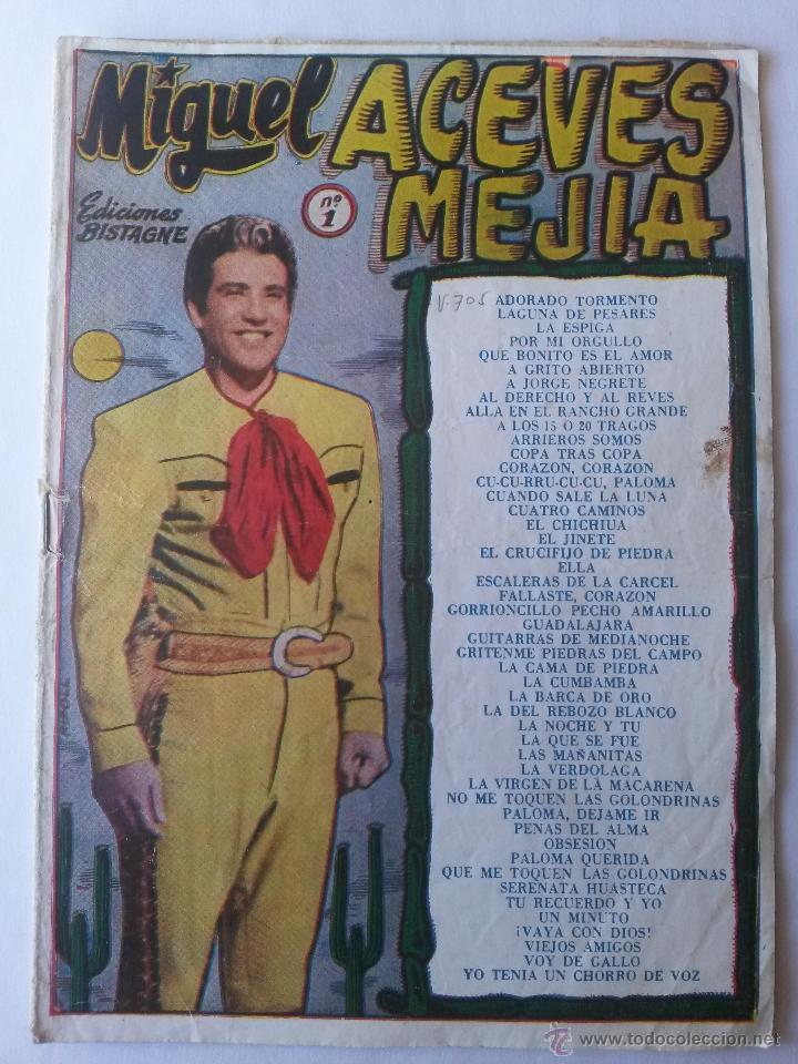 Cat&aacute;logos de M&uacute;sica: Cancionero,ediciones bistagne de miguel aceves mejia 1959 de 21,5 x 15,5 de 20 paginas