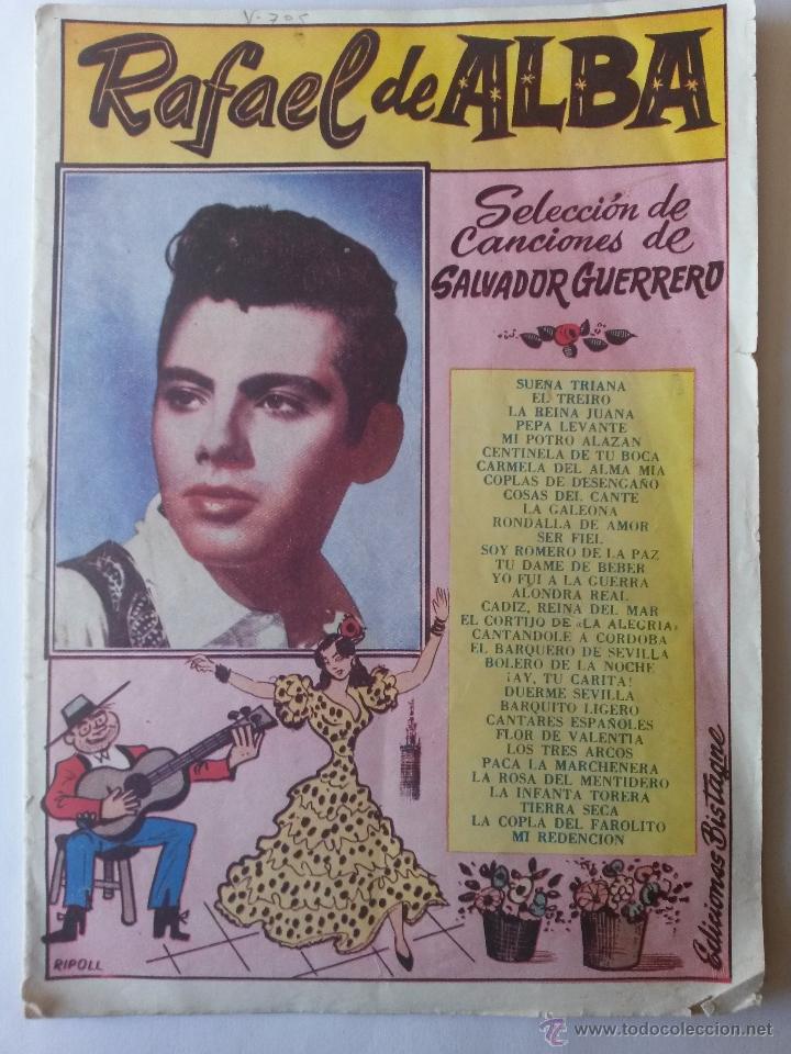 Cat&aacute;logos de M&uacute;sica: Cancionero,ediciones bistagne de rafael de alba 1959 de 21,5 x 15,5 de 20 paginas