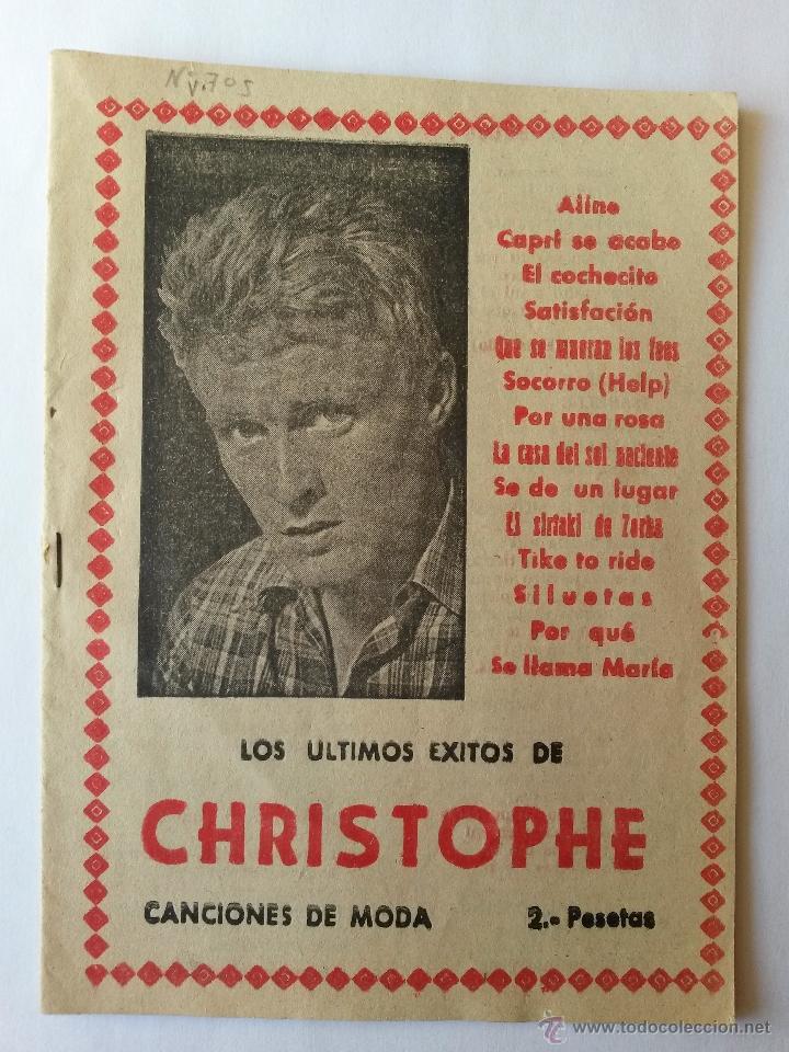 Cat&aacute;logos de M&uacute;sica: Cancionero de christophe canciones de moda