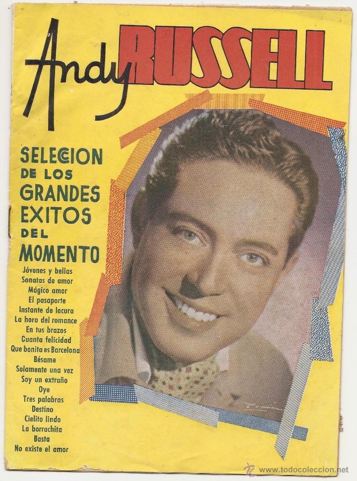 Cat&aacute;logos de m&uacute;sica: Andy Russell. Cancionero - Foto 1