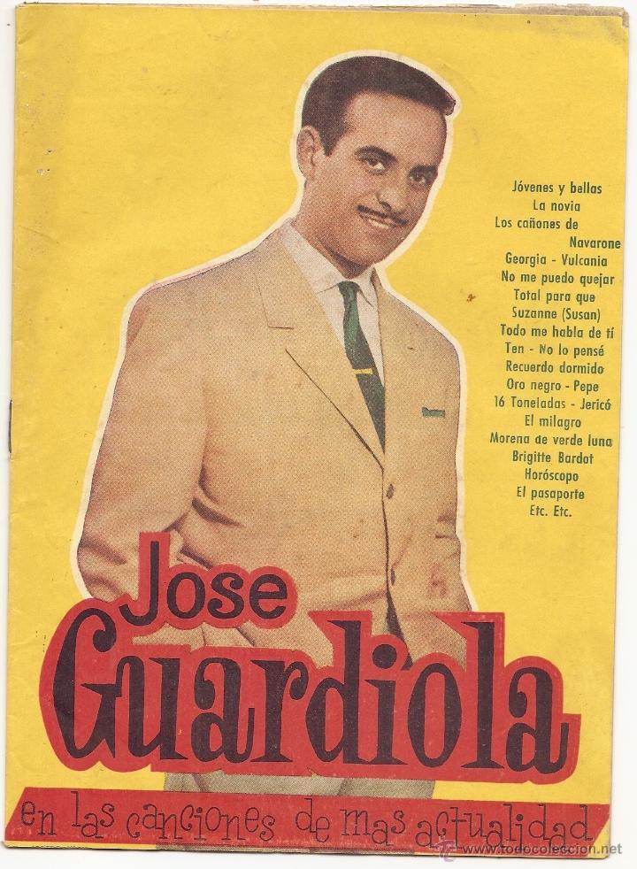 Cat&aacute;logos de m&uacute;sica: Jos&eacute; Guardiola. Cancionero - Foto 1
