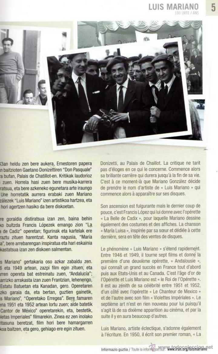 Cat&aacute;logos de m&uacute;sica: Irun. Luis Mariano. - Foto 2