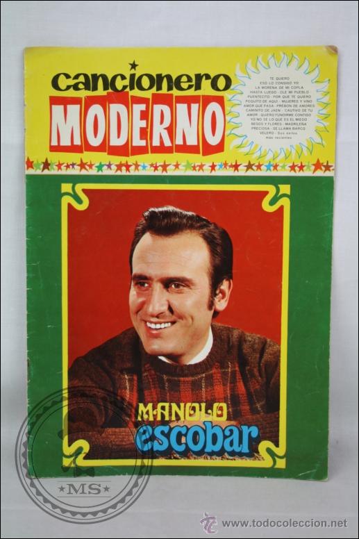 Catalogues de Musique: Cancionero Moderno N&ordm; 5. Manolo Escobar - Ediciones Este - 1968