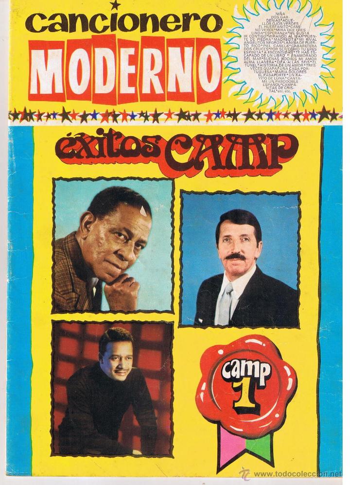 Catalogues de Musique: CANCIONERO MODERNO. EXITOS CAMP. N&ordm; 1. EDICIONES ESTE 1974.