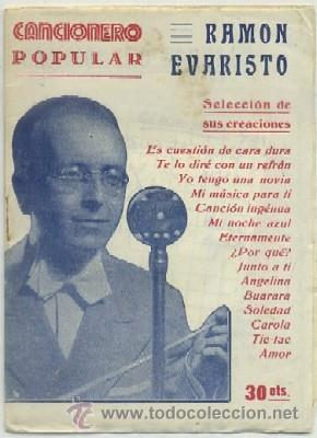 Catalogues de Musique: CANCIONERO POPULAR: RAMON EVARISTO. A&Ntilde;O l N&ordm; 10   A-CANCI-063